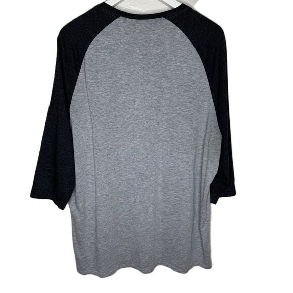 Pendleton Surfboard Print Gray & Black Baseball Shirt, 3/4 Sleeves, Size Large - Picture 2 of 8